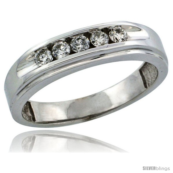 https://www.silverblings.com/30265-thickbox_default/10k-white-gold-5-stone-ladies-diamond-ring-band-w-0-21-carat-brilliant-cut-diamonds-3-16-in-5mm-wide-style-10w910lb.jpg