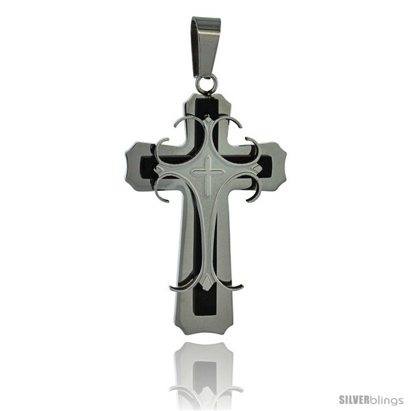 https://www.silverblings.com/3034-thickbox_default/stainless-steel-cross-pendant-2-tone-gold-finish-1-3-4-in-tall-w-30-in-chain.jpg