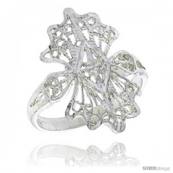 Sterling Silver Freeform Filigree Ring, 3/4 in -Style Fr458