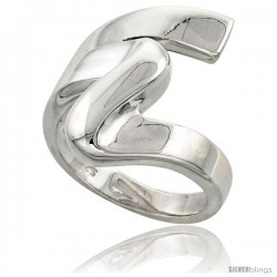 Sterling Silver Swirl Ring Flawless finish 7/8 in wide