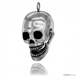 High Quality Stainless Steel Movable Skull Pendant, 30mm (1 3/16 in) long