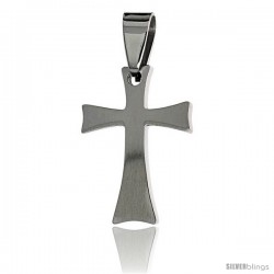 Stainless Steel Cross Pendant 1 in tall, w/ 30 in Chain