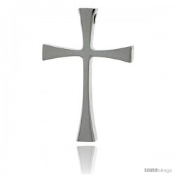 Stainless Steel Cross Pendant 1 5/8 in. tall, w/ 30 in Chain