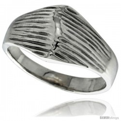 Sterling Silver Dome Ring 1/2 in wide