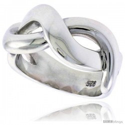 Sterling Silver Infinity Sign Ring Flawless finish 3/8 in wide