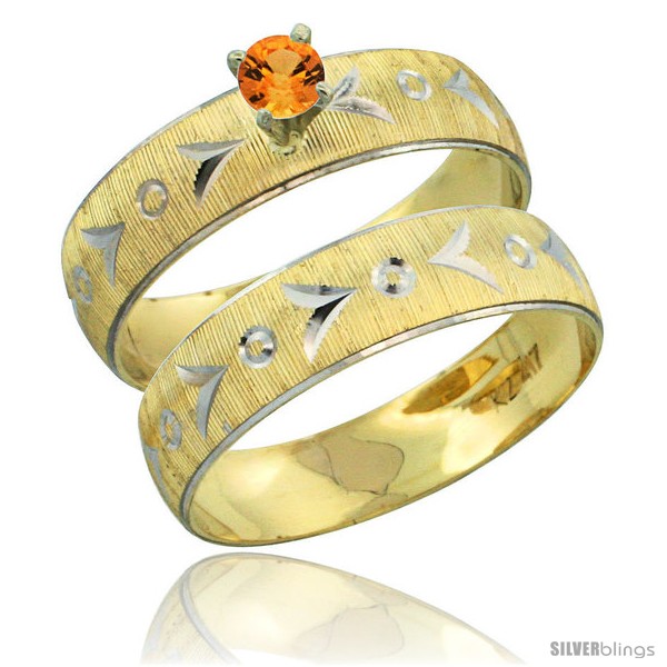 https://www.silverblings.com/31501-thickbox_default/10k-gold-ladies-2-piece-0-25-carat-orange-sapphire-engagement-ring-set-diamond-cut-pattern-rhodium-accent-style-10y507e2.jpg