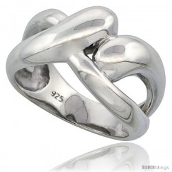 Sterling Silver Knot Ring Flawless finish, 1/2 in wide