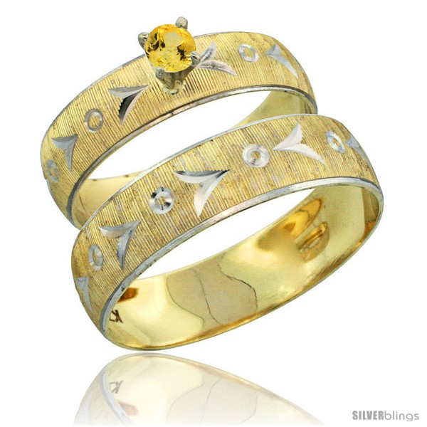 https://www.silverblings.com/31835-thickbox_default/10k-gold-2-piece-0-25-carat-yellow-sapphire-ring-set-engagement-ring-mans-wedding-band-diamond-cut-pattern-style-10y507em.jpg