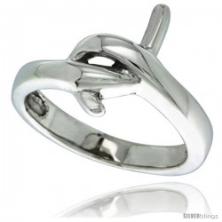 Sterling Silver Knot Ring 7/16 in wide