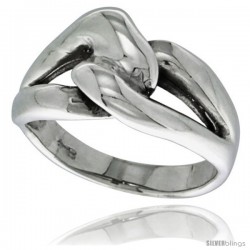 Sterling Silver Love Knot Ring 1/2 in wide