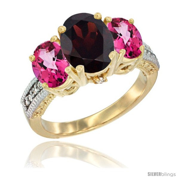 https://www.silverblings.com/32457-thickbox_default/14k-yellow-gold-ladies-3-stone-oval-natural-garnet-ring-pink-topaz-sides-diamond-accent.jpg