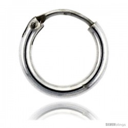 Sterling Silver Teeny Endless Hoop Earrings for cartilage, Nose and lips, 5/16 in round