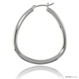 Sterling Silver Italian 3mm Tube Fancy Italian Hoop Earrings