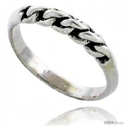 Sterling Silver Rope Link Ring