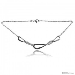 Sterling Silver 16 in. Rolo Link Chain Necklace w/ Freeform Cut Outs (Also Available in 7 in. Bracelet)