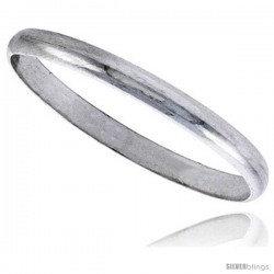 Sterling Silver 2 mm Thin High Dome Wedding Band Toe Ring Thumb Ring