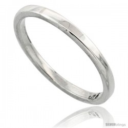 Sterling Silver 1.7 mm Flat Wedding Band Thumb Ring