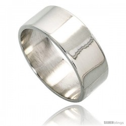 Sterling Silver 9 mm Flat Wedding Band