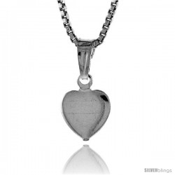 Sterling Silver Teeny Heart Pendant, Made in Italy. 5/16 in. (8 mm) Tall -Style Iph121