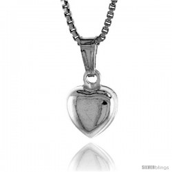 Sterling Silver Teeny Heart Pendant, Made in Italy. 5/16 in. (8 mm) Tall -Style Iph119