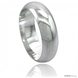Sterling Silver 7 mm Domed Wedding Band Thumb Ring