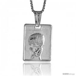 Sterling Silver Boy Pendant, Made in Italy. 5/8 in. (17 mm) Tall