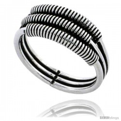 Sterling Silver Bali Style Ring 3/8 wide, 5/16 in wide