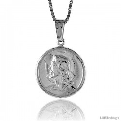 Sterling Silver Jesus Medal, Made in Italy. 11/16 (18 mm) in Diameter. -Style Iph5