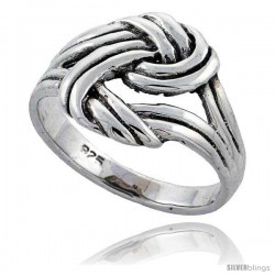 Sterling Silver Knot Ring 1/2 in wide, 1/2 in wide