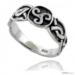 Sterling Silver Celtic Triskelion Symbol Ring