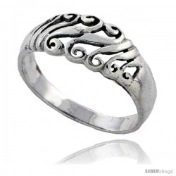 Sterling Silver Swirl Ring 5/16 in wide