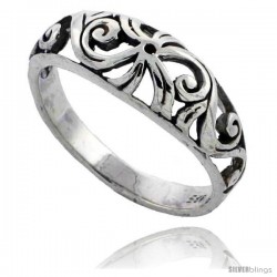 Sterling Silver Floral Vine Ring