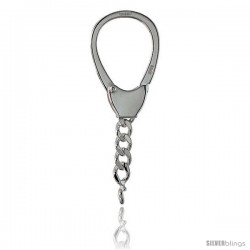 Sterling Silver Key Ring Finding 1 7/16 in. X 15/16 in. (36 mm X 24 mm)