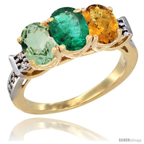 https://www.silverblings.com/4032-thickbox_default/10k-yellow-gold-natural-green-amethyst-emerald-whisky-quartz-ring-3-stone-oval-7x5-mm-diamond-accent.jpg