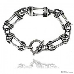 Sterling Silver Double Tube Link Bracelet