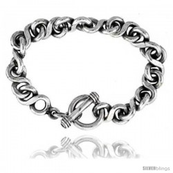 Sterling Silver Large Rolo Link Bracelet