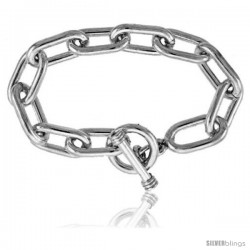 Sterling Silver Large Oval Chain Link Bracelet