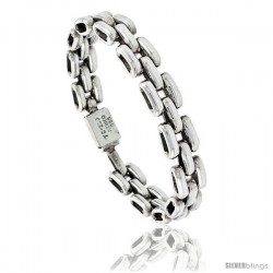 Sterling Silver Pantera Type Link Bracelet 1/2 in wide