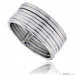 Sterling Silver Semanario 7-Band Ring Handmade 3/8 in wide