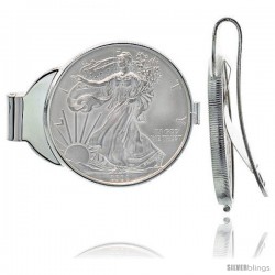 Sterling Silver American Eagle Money Clip Spring Back (1986 - Present) 1 oz. Pure Silver Dollar