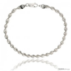 Sterling Silver Twisted Herringbone Chain Necklaces & Bracelets Nickel Free 5mm wide
