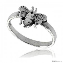 Sterling Silver Bee Ring 3/8 wide