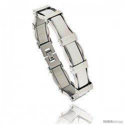 Gent's Stainless Steel Bracelet, 1/2 in wide, 8 1/2 in long -Style Bss102