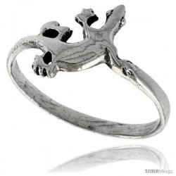 Sterling Silver Gecko Ring 5/8 in wide