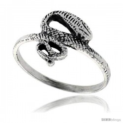 Sterling Silver Snake Ring 5/8 in wide