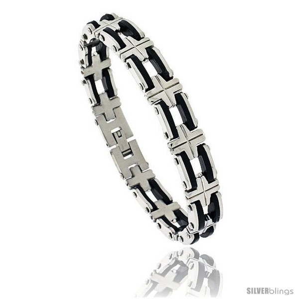 https://www.silverblings.com/440-thickbox_default/gents-stainless-steel-rubber-bracelet-1-2-in-wide-8-1-2-in-long.jpg