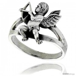 Sterling Silver Cupid Ring 5/8 in wide