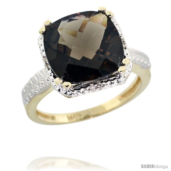 https://www.silverblings.com/44913-thickbox_default/10k-yellow-gold-diamond-smoky-topaz-ring-5-94-ct-checkerboard-cushion-11-mm-stone-1-2-in-wide.jpg