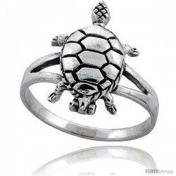 Sterling Silver Turtle Poison Ring