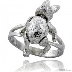 Sterling Silver Movable Rabbit Ring